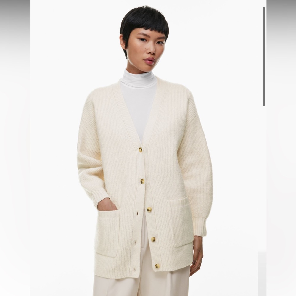 Aritzia Babaton Carafe Cardigan in Heather Bone Size S